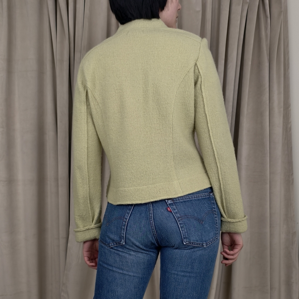 Mythology Light Pastel Green Wool Jacket - Picture 4 of 8